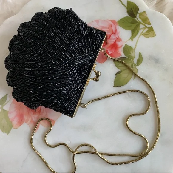 BLACK SEQUIN EVENING BAG - Picture 13 of 16